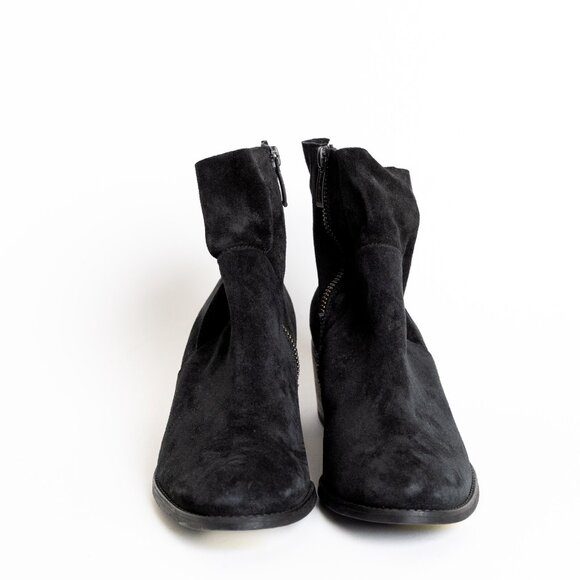 Paul Green Suede Leather Bootie Black Western Nicole Made in Austria - Picture 5 of 16